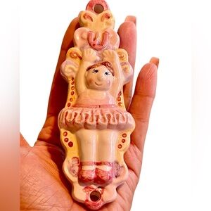 Vintage Ballerina Ceramic Mezuzah Doorpost Ceramic Decor